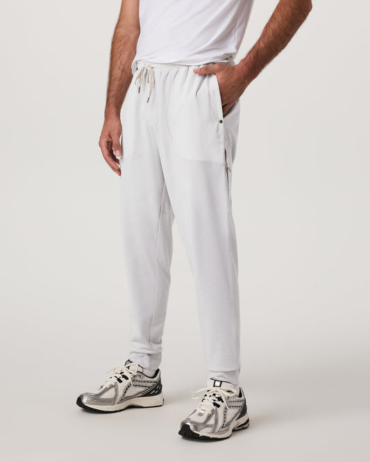 Sunday Mixed Media Jogger 28" Men's Frost Grey Joggers - Vuori