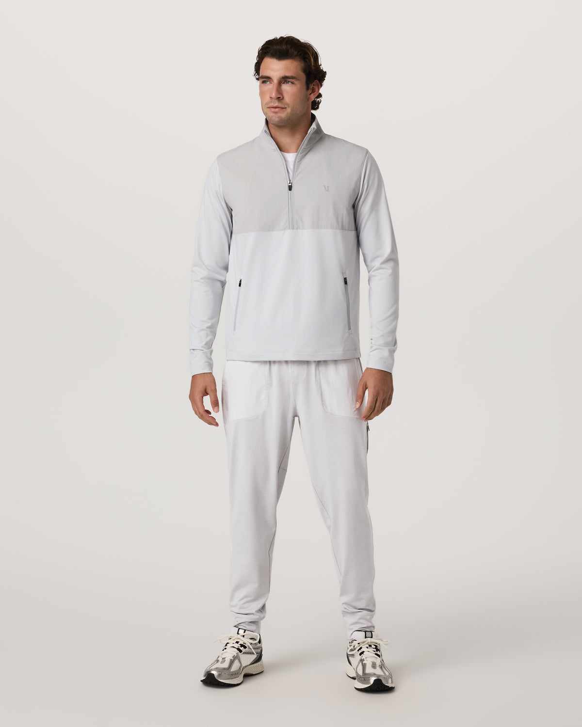 Sunday Mixed Media Jogger 28" Men's Frost Grey Joggers - Vuori