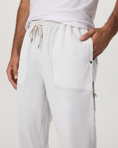 Sunday Mixed Media Jogger 28" Men's Frost Grey Joggers - Vuori