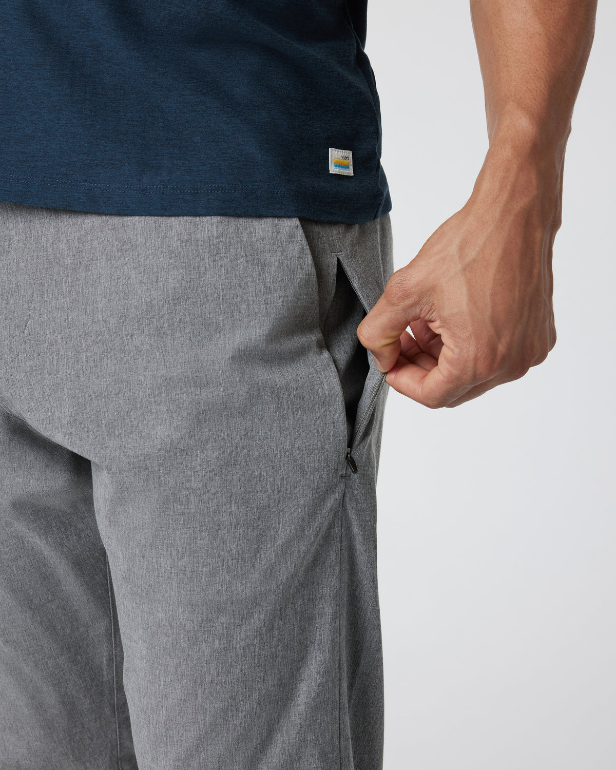 Aim Pant Concrete Grey Tailored Pants - Vuori