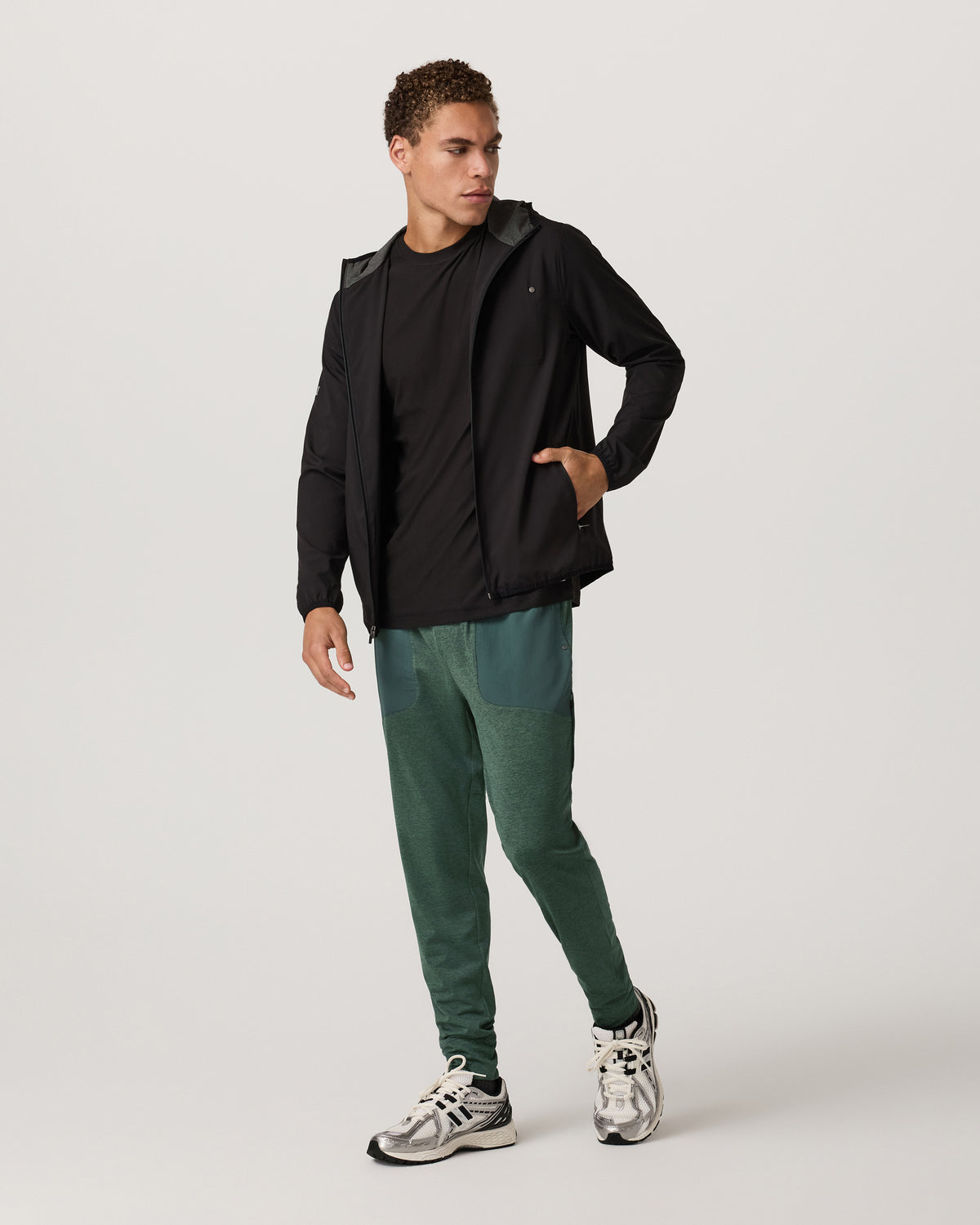 Men's Sunday Mixed Media Jogger 28" Agate Green Heather - Vuori