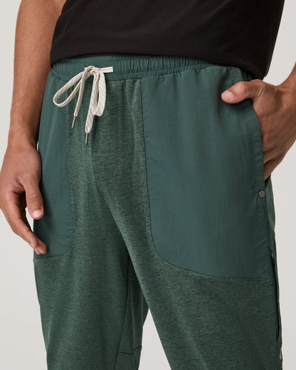 Men's Sunday Mixed Media Jogger 28" Agate Green Heather - Vuori