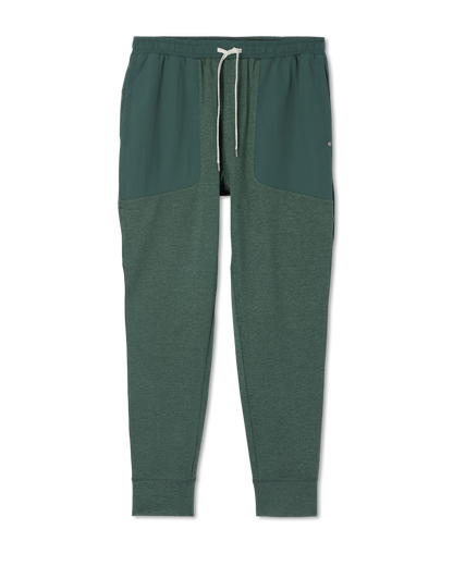 Men's Sunday Mixed Media Jogger 28" Agate Green Heather - Vuori
