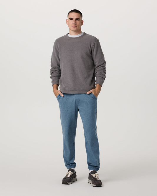Men's Coronado Sweatpant 28" Pool Blue Heather - Vuori