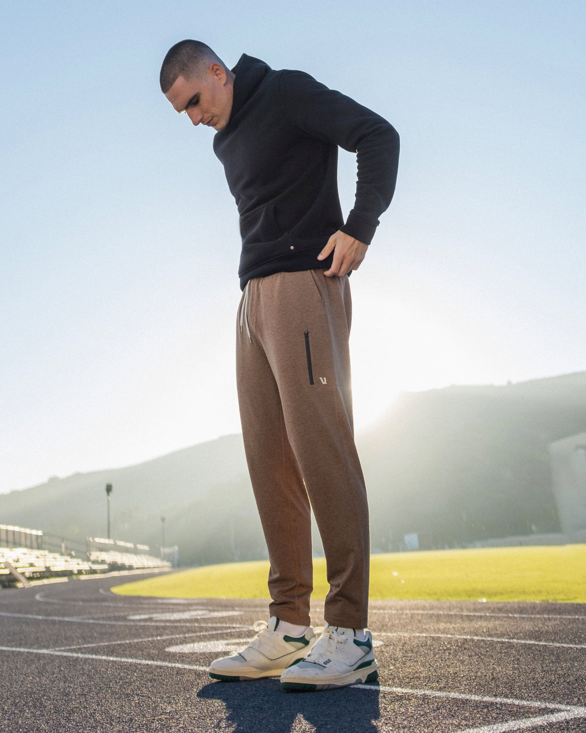 Sunday Performance Track Pant 2.0 Pecan Heather - Vuori