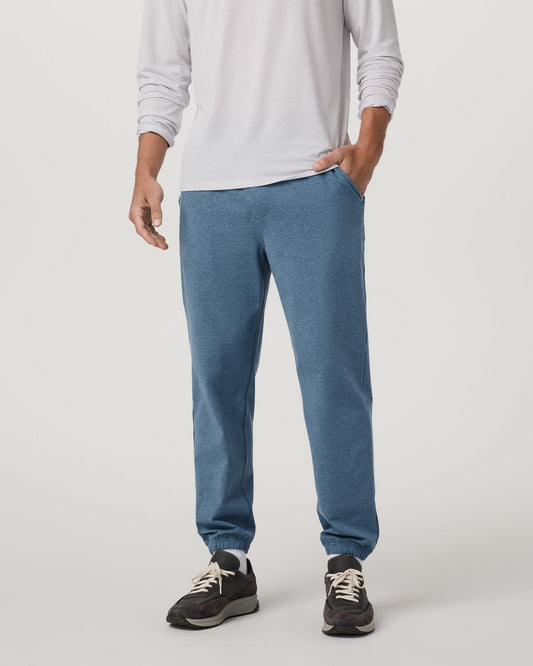 Men's Coronado Sweatpant 30" Pool Blue Heather - Vuori