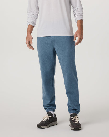 Men's Coronado Sweatpant 30" Pool Blue Heather - Vuori