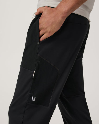 Sunday Mixed Media Jogger 28" Men's Black Joggers - Vuori