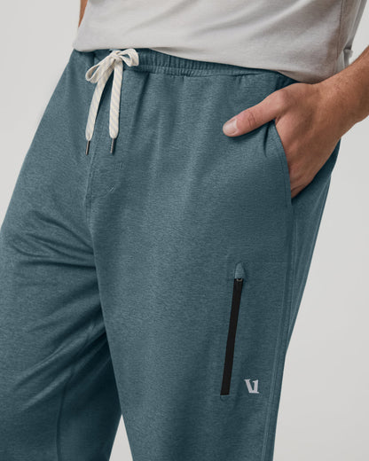 Men's Sunday Performance Sweatpant Blue Sea Heather - Vuori