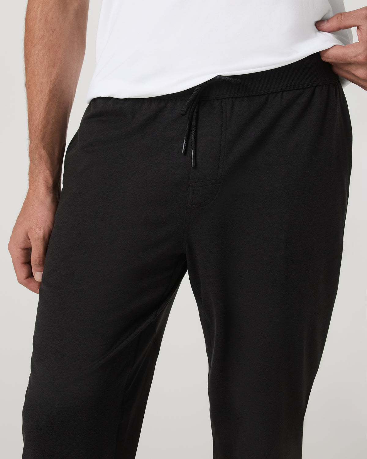 Men's Coronado Mixed Media Sweatpant 28" Black Heather - Vuori