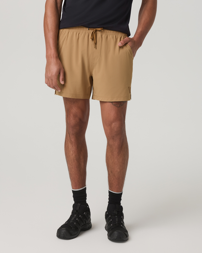 HardKore Short Lined 5" Men's Burlap Performance Shorts - Vuori