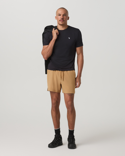 HardKore Short Lined 5" Men's Burlap Performance Shorts - Vuori