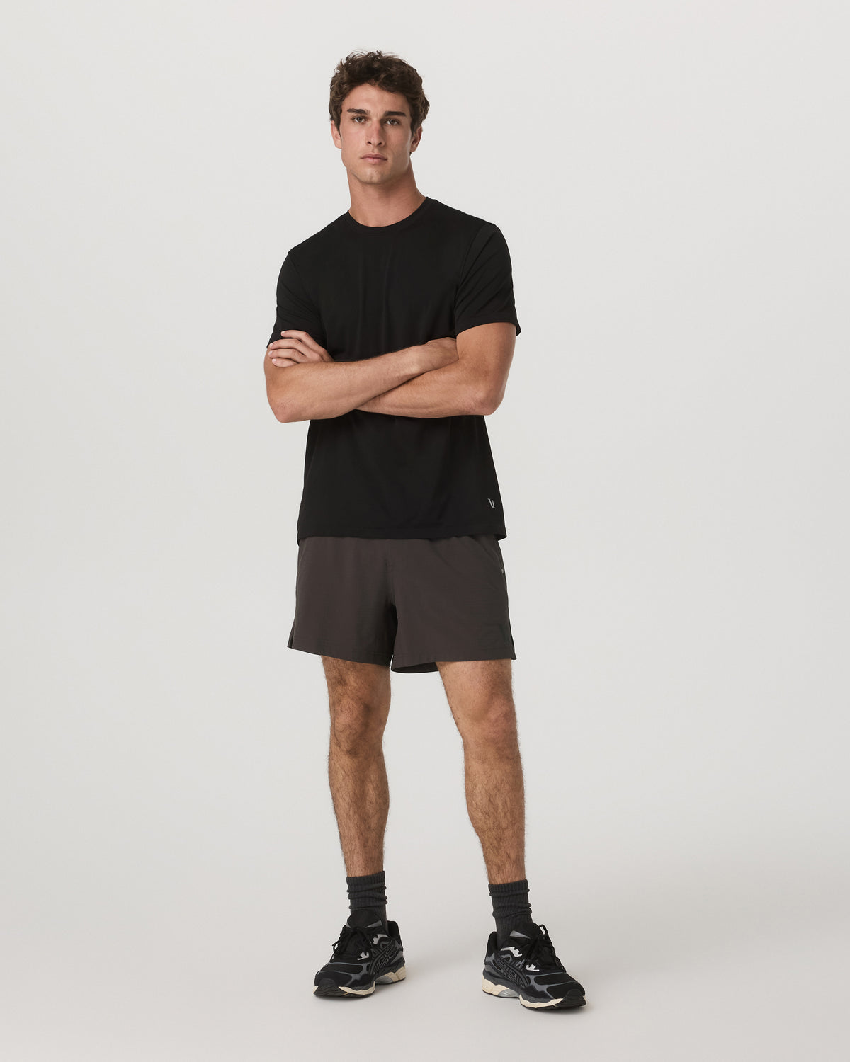 HardKore Short Lined 5" Men's Carbon Performance Shorts - Vuori