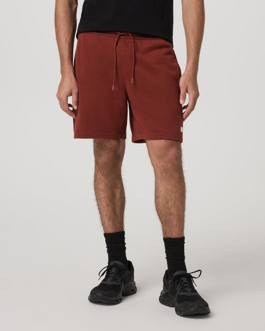 Cypress Vintage Short 7" Men's Firebrick Fleece Shorts - Vuori