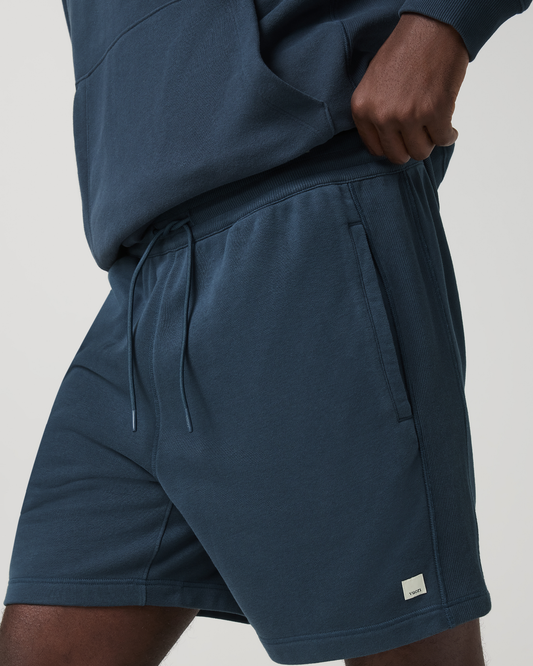 Cypress Vintage Short 7" Men's Ocean Blue Fleece Shorts - Vuori