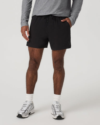 HardKore Short Lined 5" Men's Black Performance Shorts - Vuori