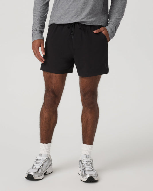 HardKore Short Lined 5" Men's Black Performance Shorts - Vuori