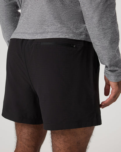 HardKore Short Lined 5" Men's Black Performance Shorts - Vuori