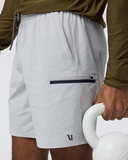 Grafton Short Unlined Classic Fit 7" Sky Grey - Vuori