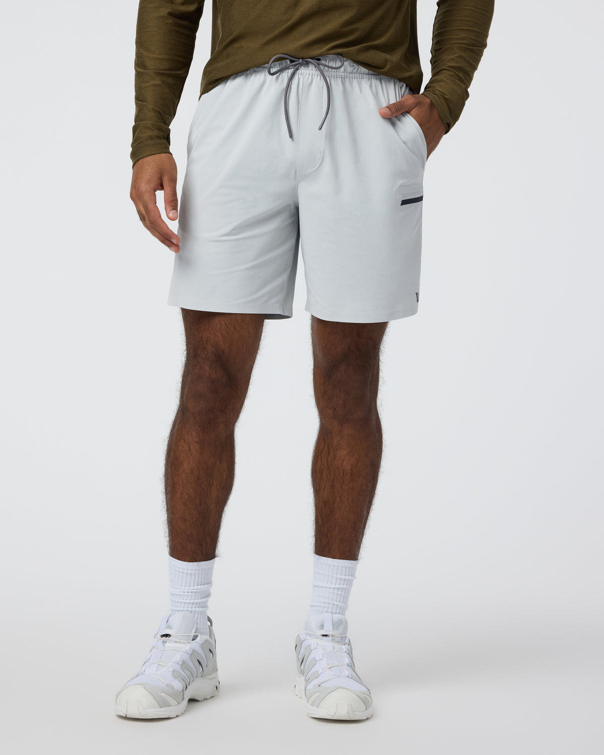 Grafton Short Unlined Classic Fit 7" Sky Grey - Vuori