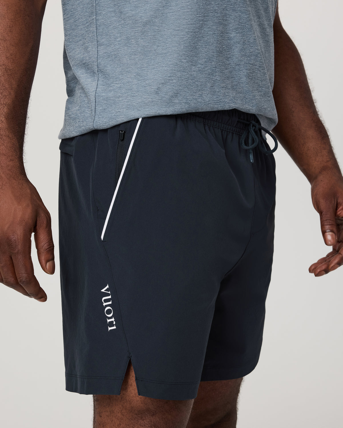 Crosscourt Short Unlined 7" Men's Navy Tennis Shorts - Vuori