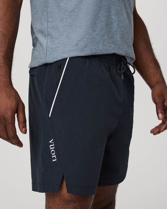 Crosscourt Short Unlined 7" Men's Navy Tennis Shorts - Vuori
