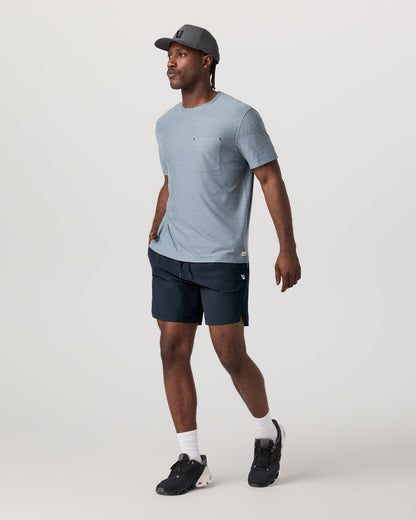 Crosscourt Short Unlined 7" Men's Navy Tennis Shorts - Vuori