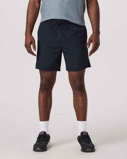 Crosscourt Short Unlined 7" Men's Navy Tennis Shorts - Vuori