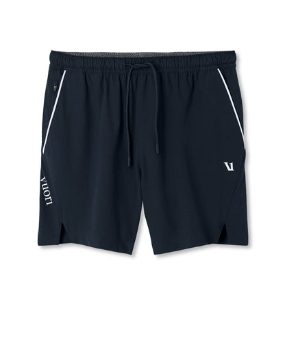 Crosscourt Short Unlined 7" Men's Navy Tennis Shorts - Vuori