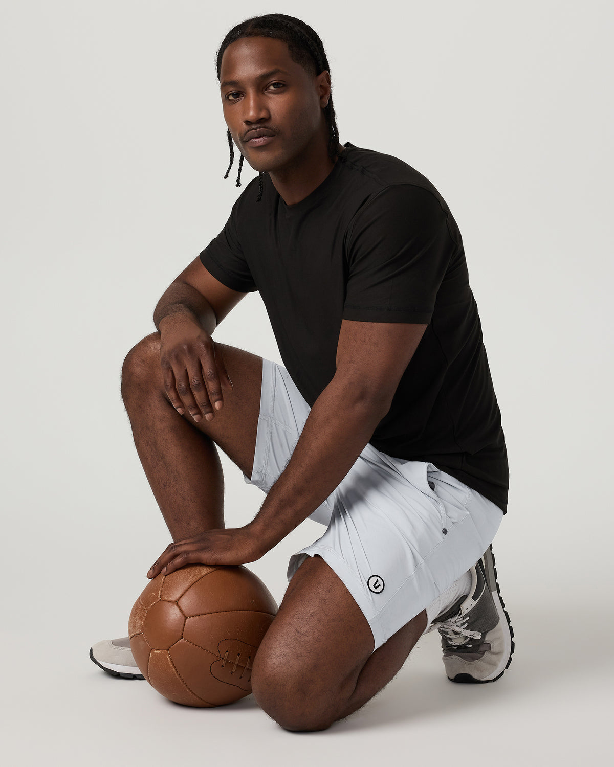 Kore Short Unlined 7" Sky Grey Unlined Athletic Shorts - Vuori