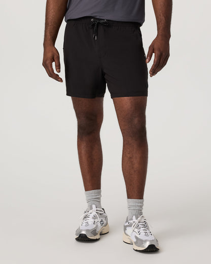 Kore Short Lined 5" Black Tonal Athletic Shorts - Vuori
