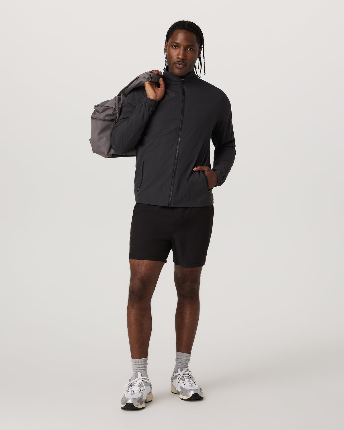 Kore Short Lined 5" Black Tonal Athletic Shorts - Vuori