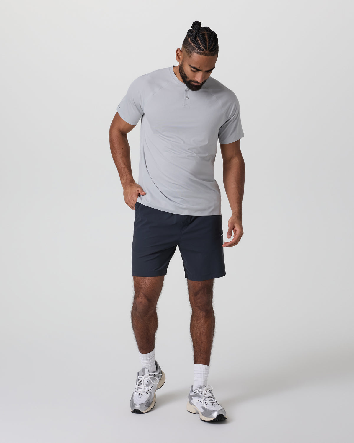 Fleet Sport Short Unlined Classic Fit 7" Navy - Vuori