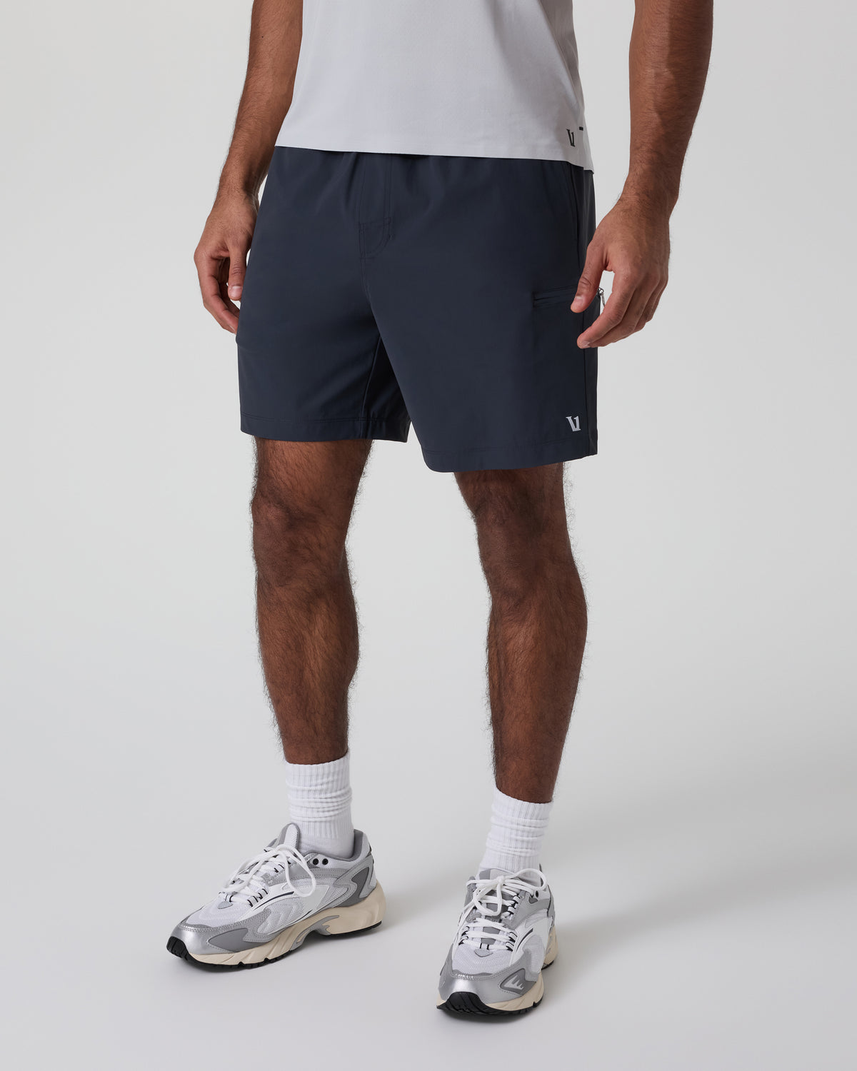 Fleet Sport Short Unlined Classic Fit 7" Navy - Vuori