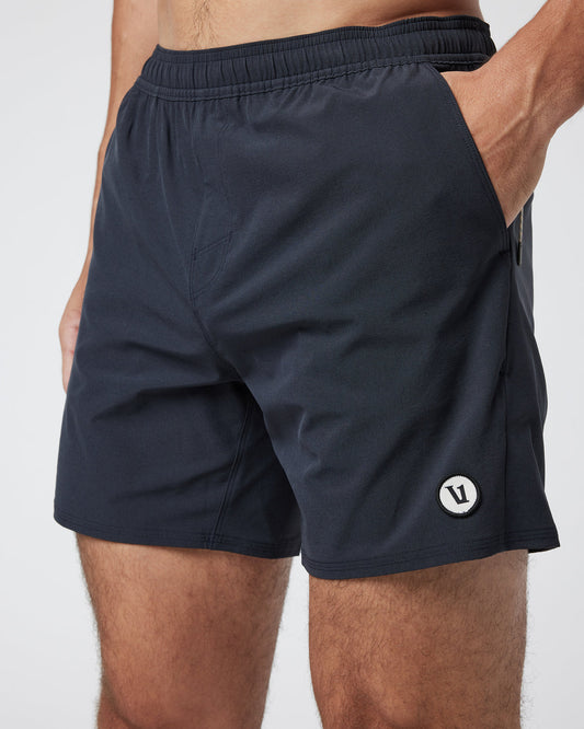 Maverick Volley Short Men's Black Hybrid Shorts - Vuori