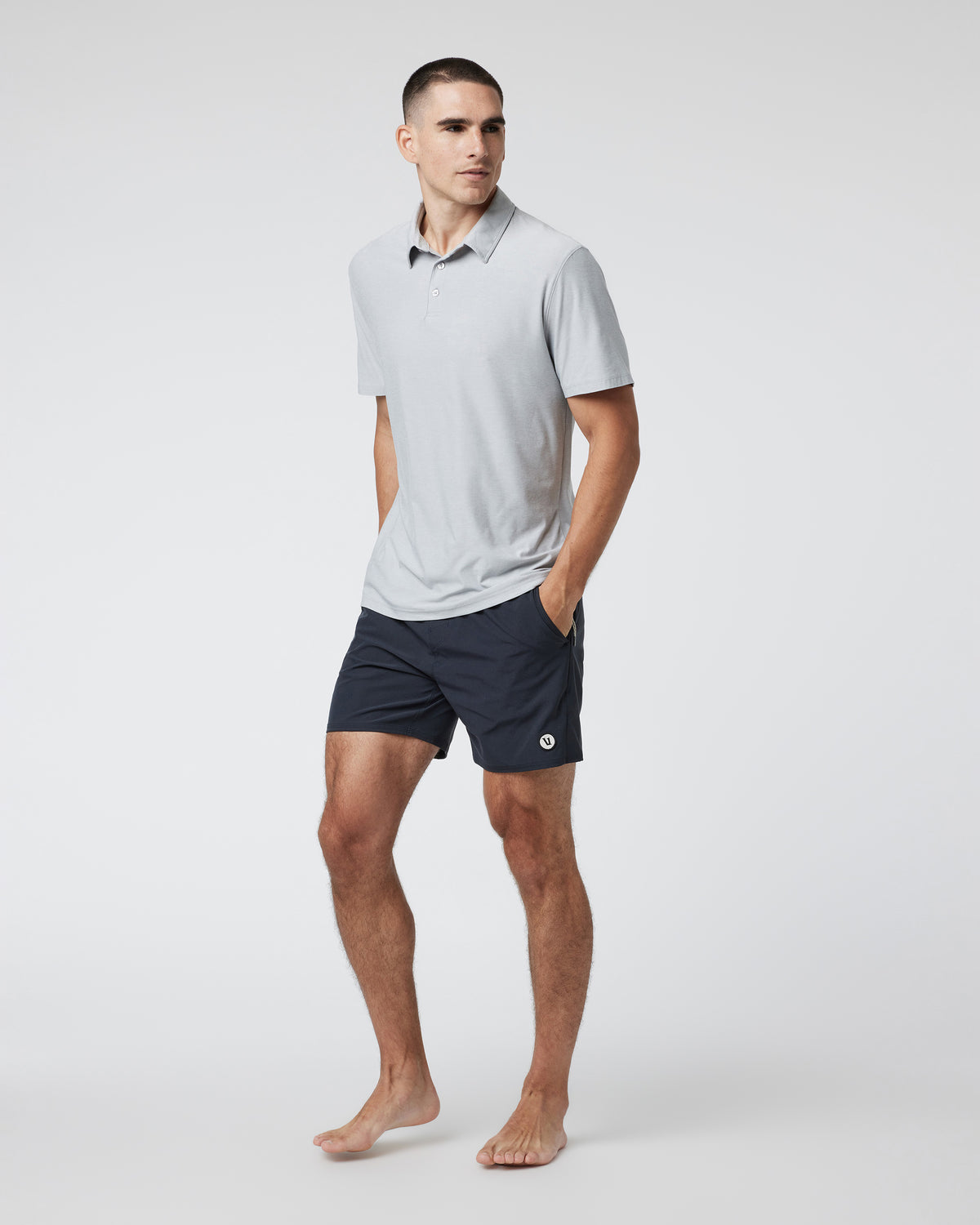 Maverick Volley Short Men's Black Hybrid Shorts - Vuori