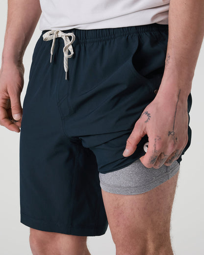 Kore Short Lined 9" Men's Ink Athletic Shorts - Vuori