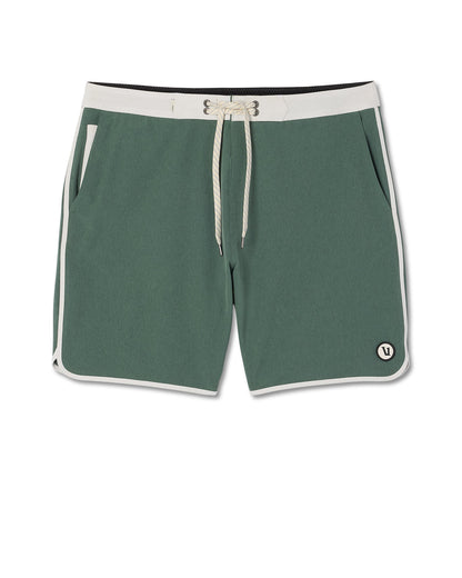 Men's Cruise Boardshort 7" Agate Green Linen Texture - Vuori