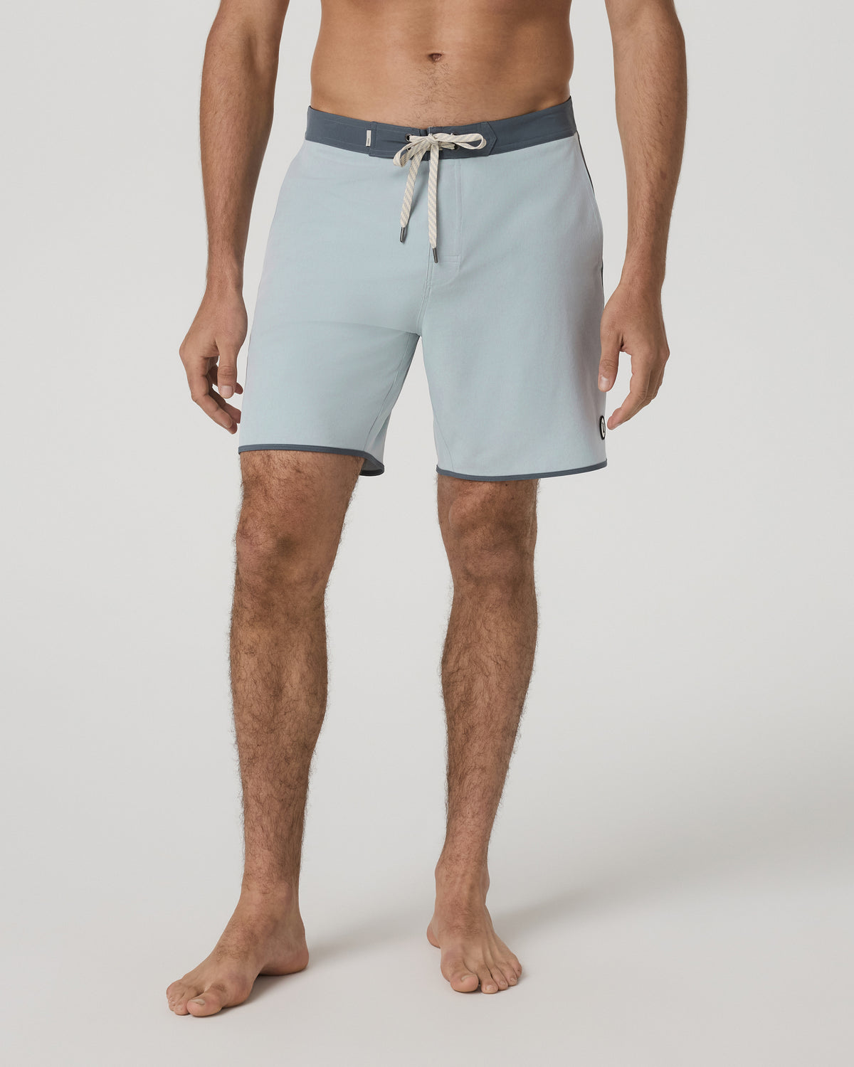 Cruise Boardshort 7" Men's Blue Haze Linen Swim Shorts - Vuori