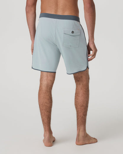 Cruise Boardshort 7" Men's Blue Haze Linen Swim Shorts - Vuori