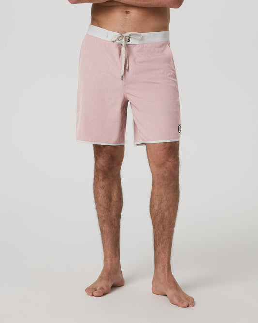 Cruise Boardshort 7" Men's Mauve Linen Texture Shorts - Vuori