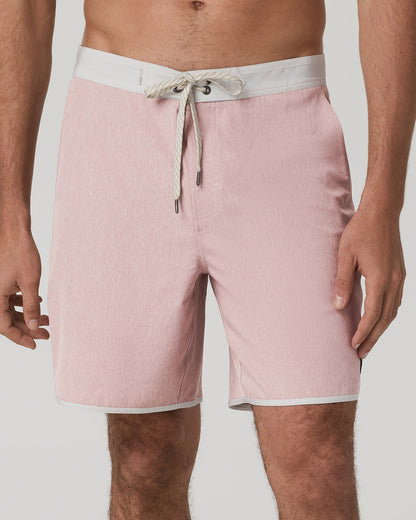 Cruise Boardshort 7" Men's Mauve Linen Texture Shorts - Vuori