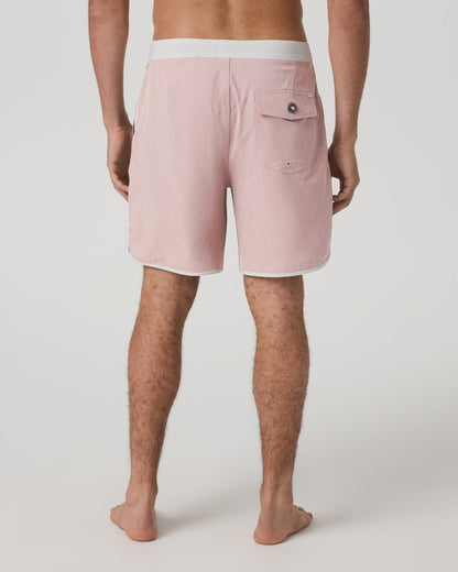 Cruise Boardshort 7" Men's Mauve Linen Texture Shorts - Vuori