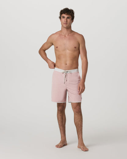 Cruise Boardshort 7" Men's Mauve Linen Texture Shorts - Vuori