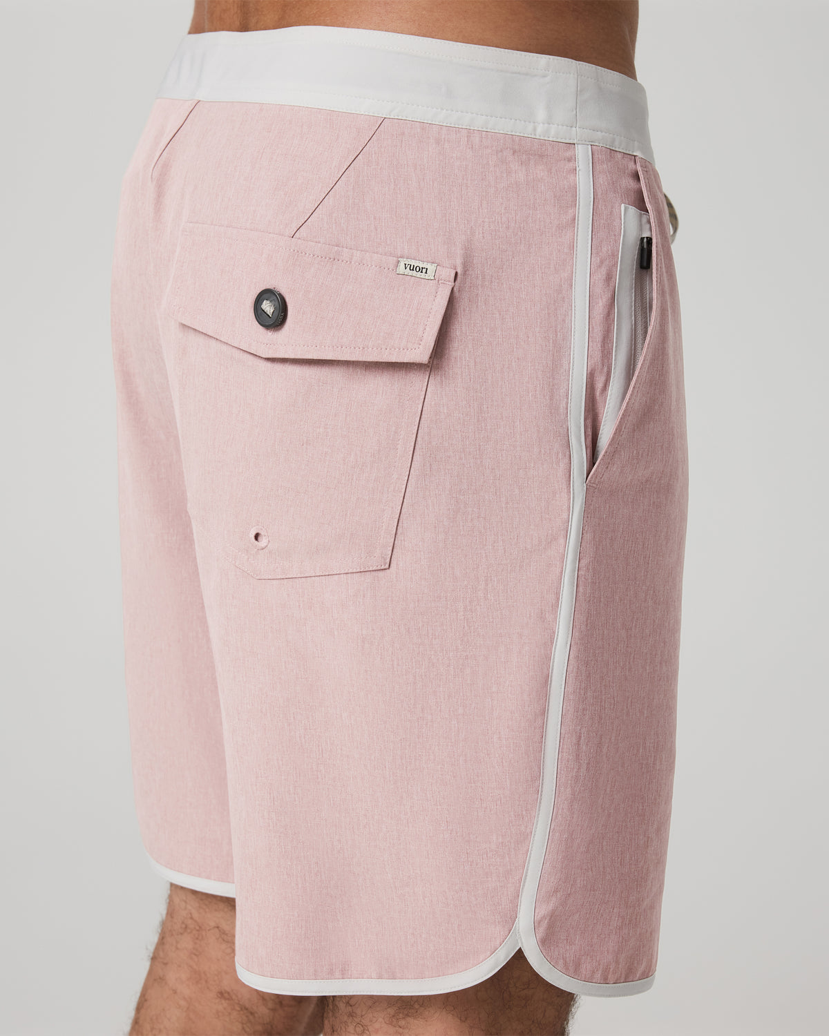 Cruise Boardshort 7" Men's Mauve Linen Texture Shorts - Vuori