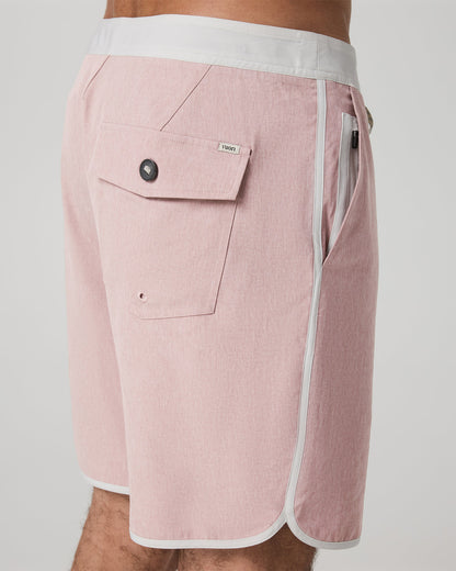 Cruise Boardshort 7" Men's Mauve Linen Texture Shorts - Vuori