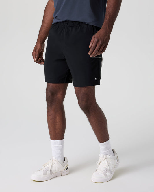 Fleet Sport Short Unlined Classic Fit 7" Black - Vuori