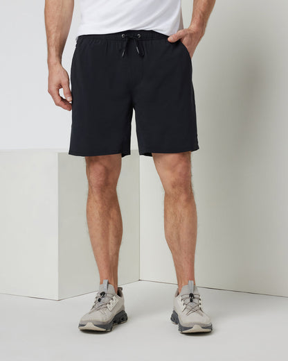 Kore Elevate Short Lined 7" Men's Black Shorts with Zip Pockets - Vuori