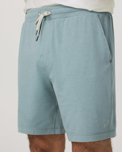 Men's Ponto Performance Short 7" Misty Blue Heather - Vuori