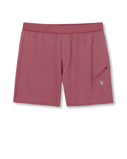 Qualify Short Lined 5" Men's Berry Performance Shorts - Vuori